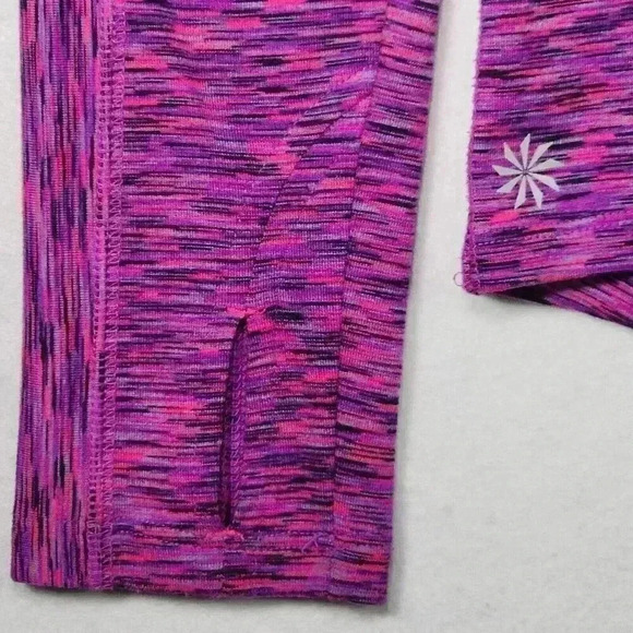 Athleta Women's Pullover Half-zip Small Pink Purple Poly Spandex LS Run Crossfit - Picture 9 of 16